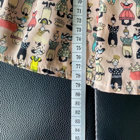 HARAJUKU vibe mini dress very KAWAII muted pink with playful design size S/M - Picture 7 of 11